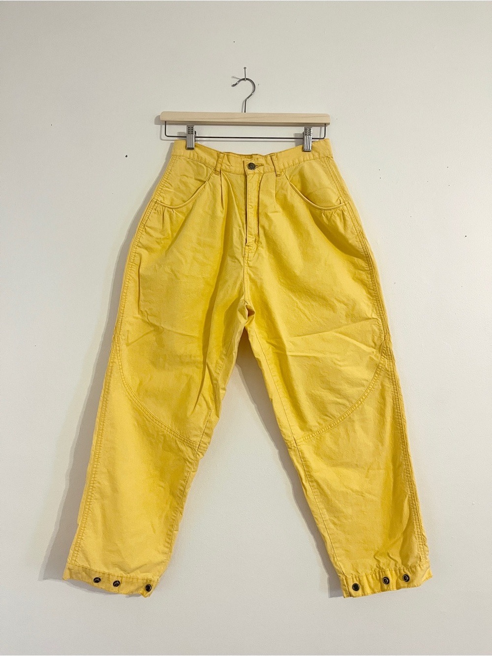 Vintage Wide Leg Yellow Pants